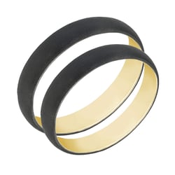 Zlaté svadobné obrúčky s čiernym ruténiom a matným povrchom Veri