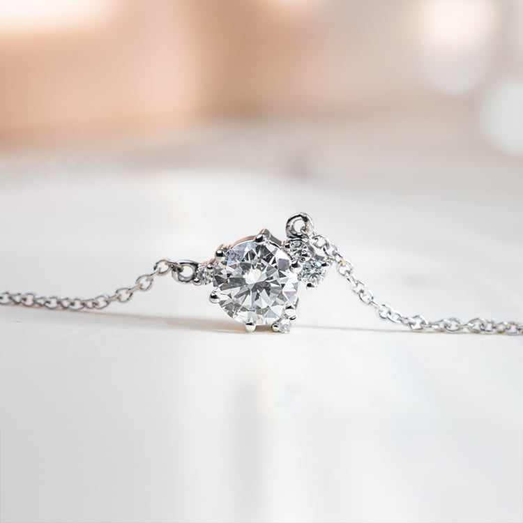 Cluster náhrdelník s lab-grown diamantmi Edom 152044