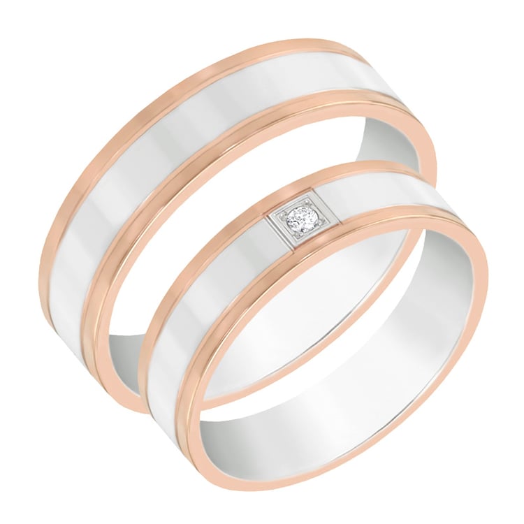 Dvojfarebne snubné prstene 60589