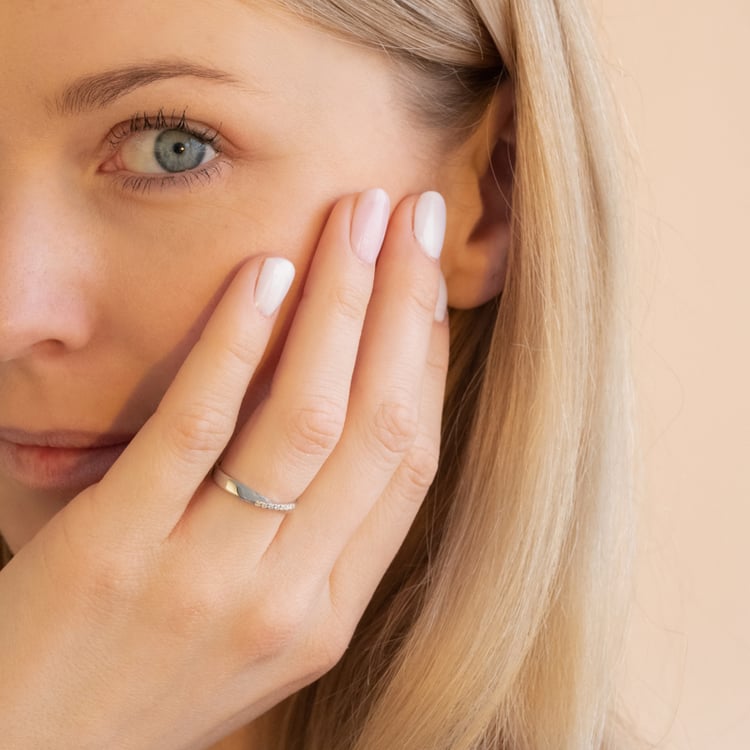 Zlaté prepletené svadobné obrúčky s lab-grown diamantmi Rexanne 124409