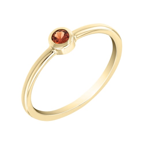 Zlatý minimalistický prsteň s padparadscha zafírom Kathleen