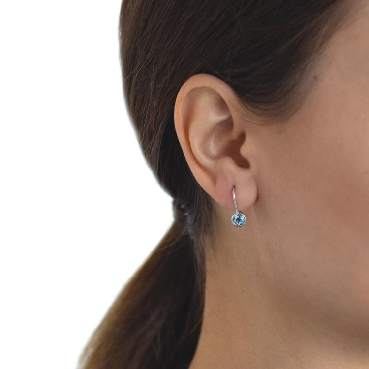 Zlaté visiace náušnice s topásmi Annice 52325