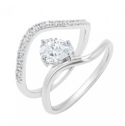 Romantický zásnubný set prsteňov s lab-grown diamantmi Emmy