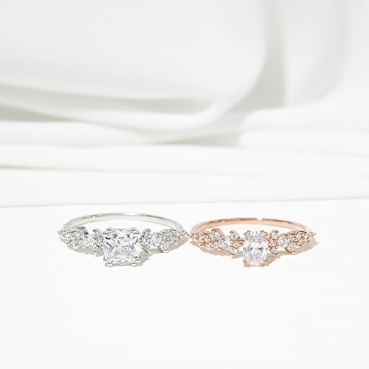 Romantický zásnubný prsteň s diamantmi Tora 125697