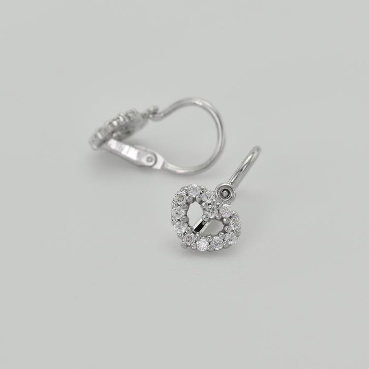 Zlaté náušnice pro děti srdiečka 145035