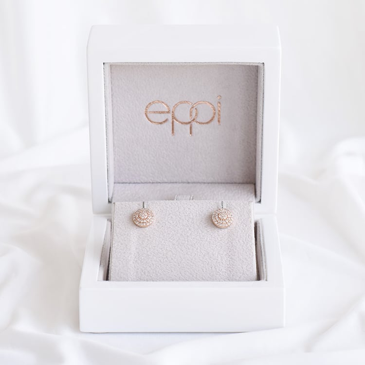 Strieborné napichovacie náušnice s lab-grown diamantmi Fionola 104031