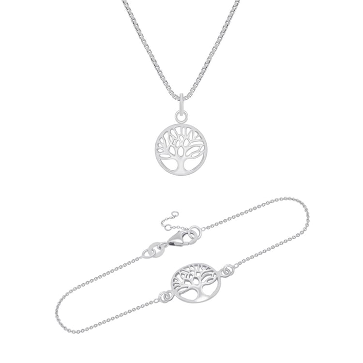 Strieborná kolekcie šperkov sa stromom života Ezra