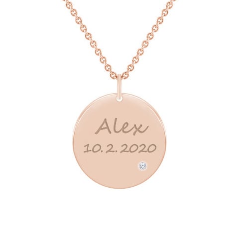 Zlatý náhrdelník s gravírom 139005