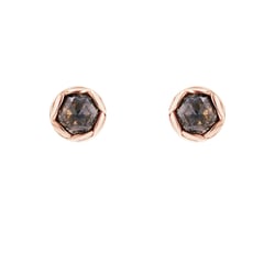 Minimalistické náušnice so salt and pepper diamantmi Reeve