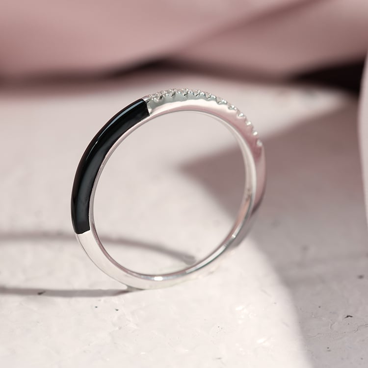 Keramický prsteň s lab-grown diamantmi Conall 121875