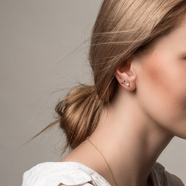 Zlatá náušnica so znamením 95308