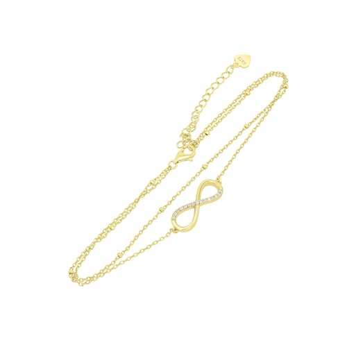 Strieborný minimalistický náramok na nohu Kiras