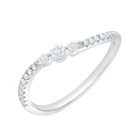 Zvlnený strieborný prsteň s lab-grown diamantmi Mikael