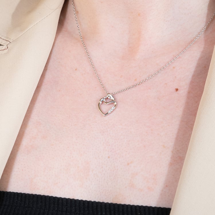 Prívesok matka a dieťa s diamantmi Remy 130906