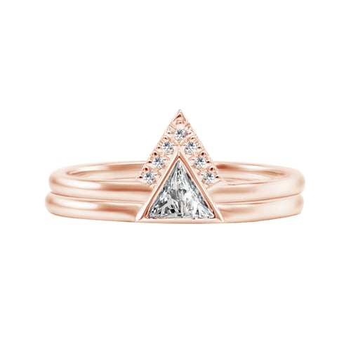 Zlatý zásnubný set prsteňov s diamantom Frale