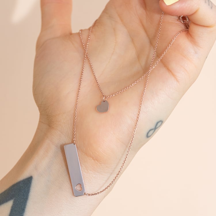 Set strieborného prívesku a náhrdelníka pre dvoch Aubrey 100774