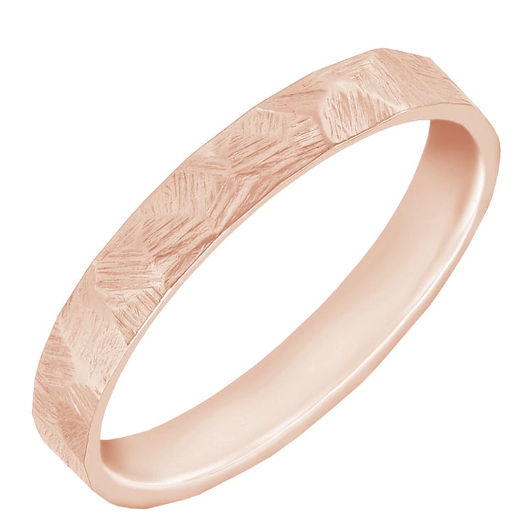 Tepané a škrabané snubné prstene so srdcom a diamantom Harri 106309