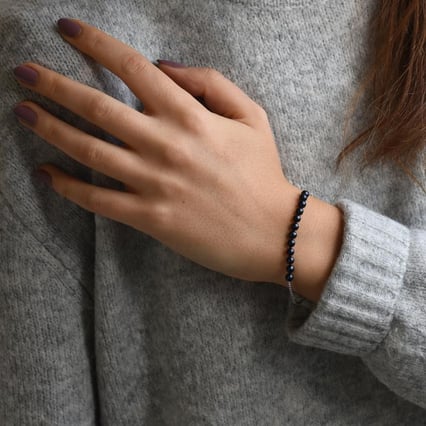 Strieborná kolekcia šperkov s čiernymi perlami Kyrie