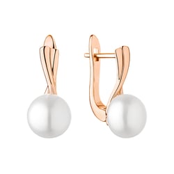 Perlové náušnice z pozláteného striebra Kalpana