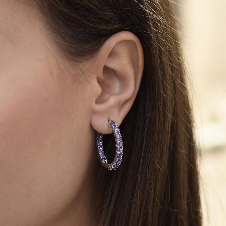 Elegantné strieborné náušnice 35735