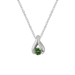 Minimalistický prívesok so zeleným diamantom Tressa