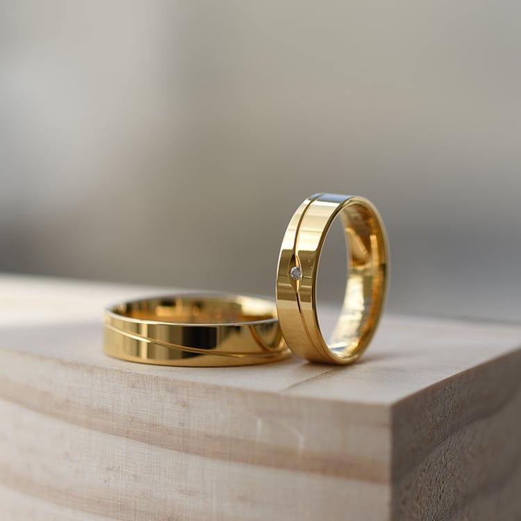 Obrúčky zo zlata s diamontom 61413