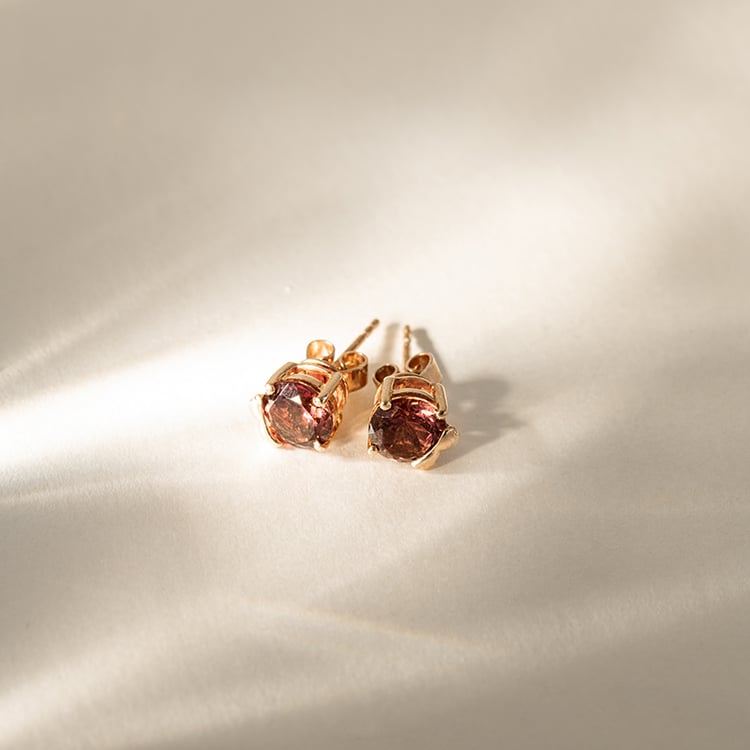 Zlaté napichovacie náušnice s turmalínmi Daina 119842