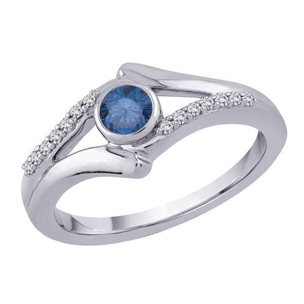 Zásnubný prsteň s modrým diamantom