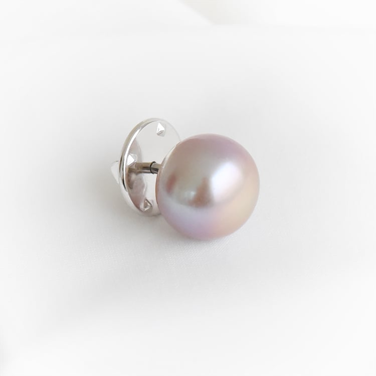 Minimalistická brošňa s ružovou perlou 91404