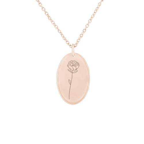 Personalizovaný strieborný prívesok s kvetinou a gravírom Fleur