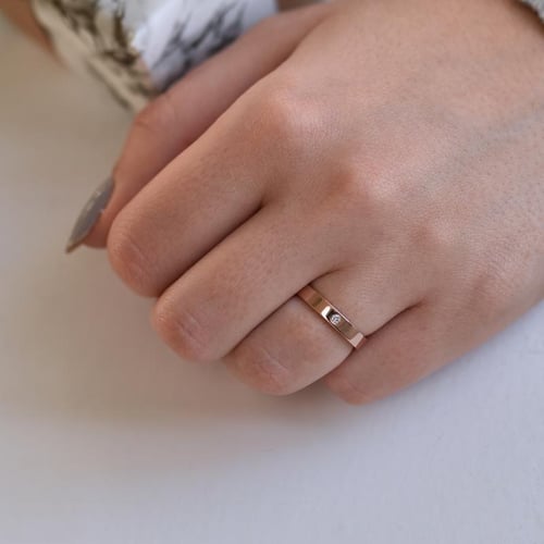 Zlaté obrúčky s diamantom Jaime