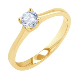 Zásnubný prsteň so srdiečkom a moissanitom Langia