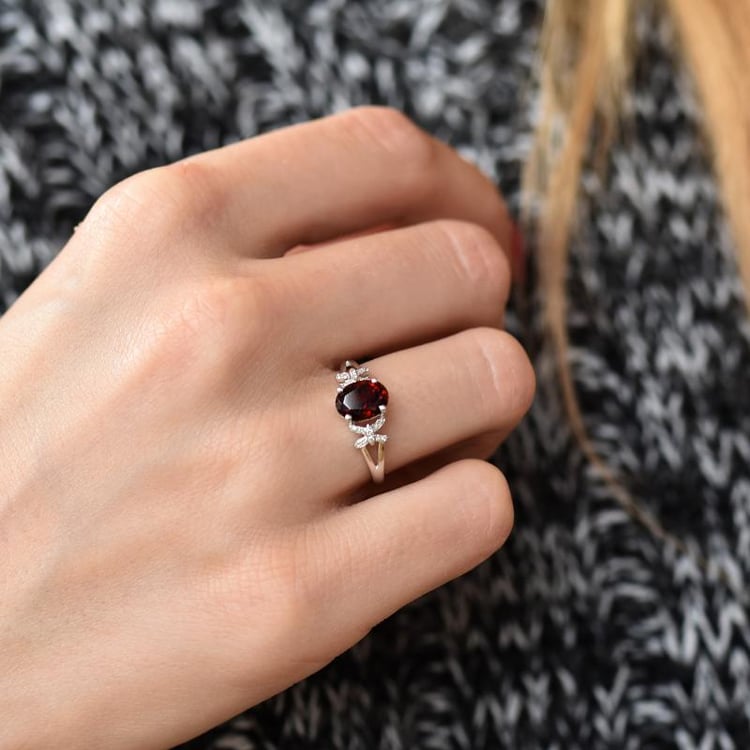 Granátová kolekcie šperkov s motýlikmi 5102