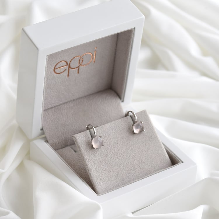 Ruženinové náušnice z bieleho zlata 82724