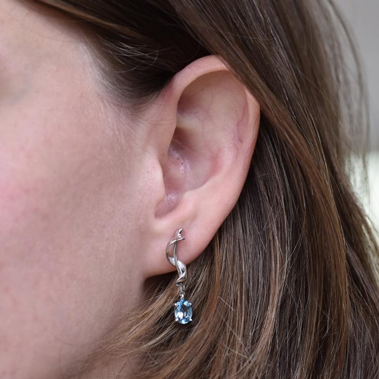 Topásové náušnice zo striebra Alaqua 6331