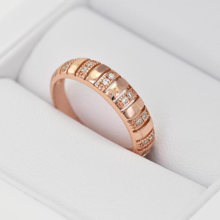 Prsteň so zirkónmi 20778