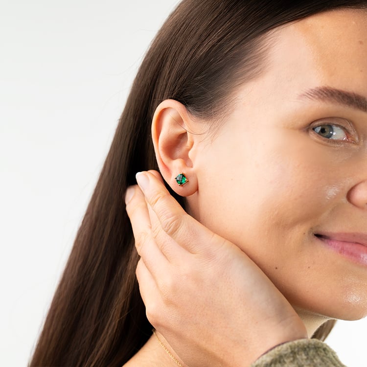Smaragdové náušnice zo zlata Chelsyna 147507