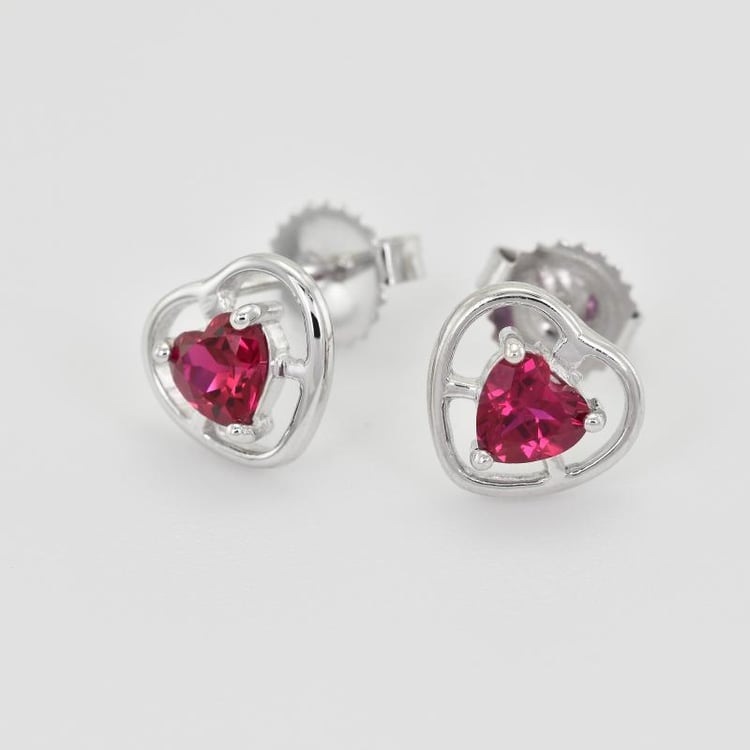 Náušnice s rubínmi 4226
