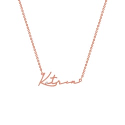 Zlatý náhrdelník s menom a diamantom Sascha