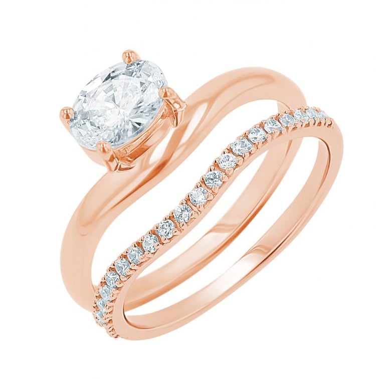 Romantický zásnubný set prsteňov s diamantmi 155810