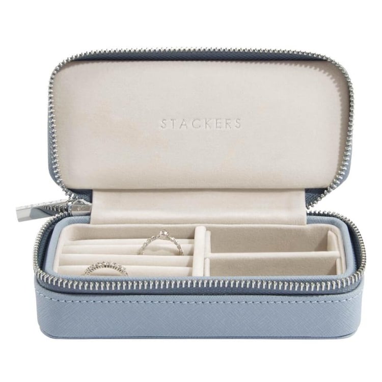 Stredné cestovné puzdro na šperky modré Madrid