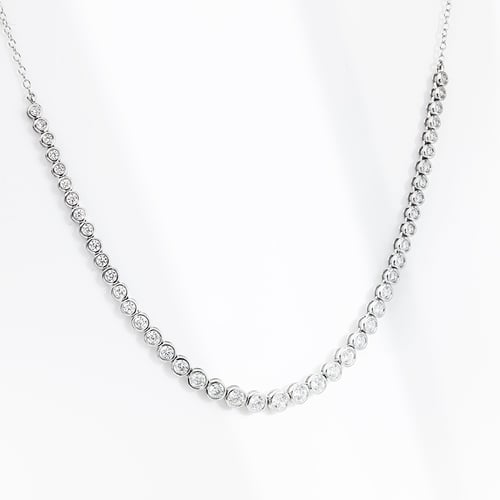 Luxusný strieborný náhrdelník s diamantmi Sofi
