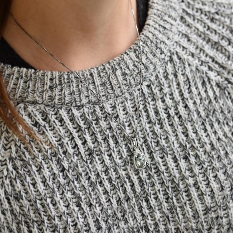 Srieborný náhrdelník s 2.50ct ametystom 38456