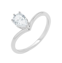 Vykrojený zásnubný prsteň s pear diamantom Ingrid