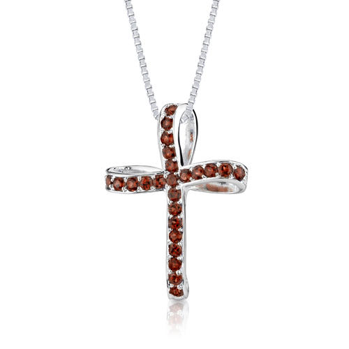 Strieborný náhrdelník s granátmi