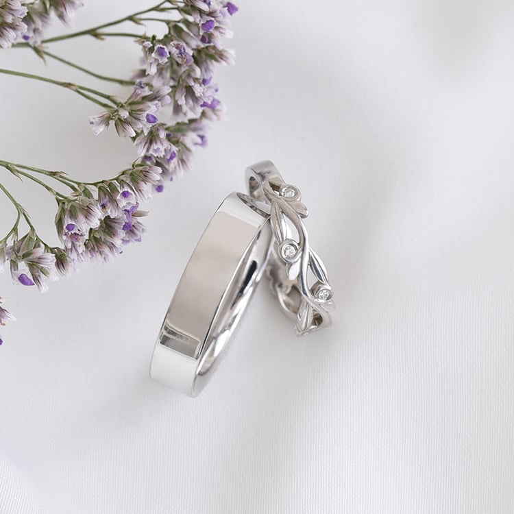 Zlaté prsteňe z bieleho zlata 79724