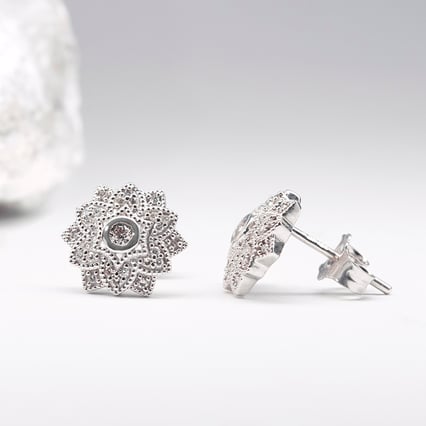 Diamantové náušnice v tvare kvetov Anstey