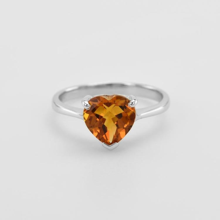 Prsteň s citrínovým srdcom 50550