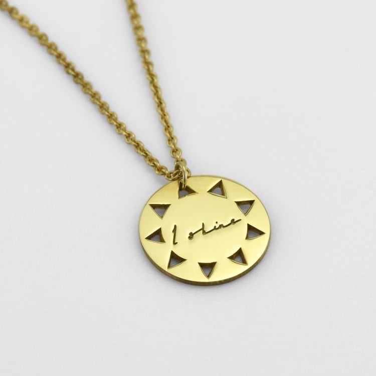 Pozlátený prívesok z kolekcie s gravírom I shine 46540