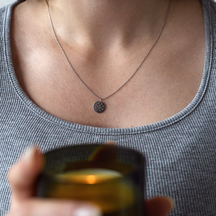 Strieborný joga prívesok Mandala 134171